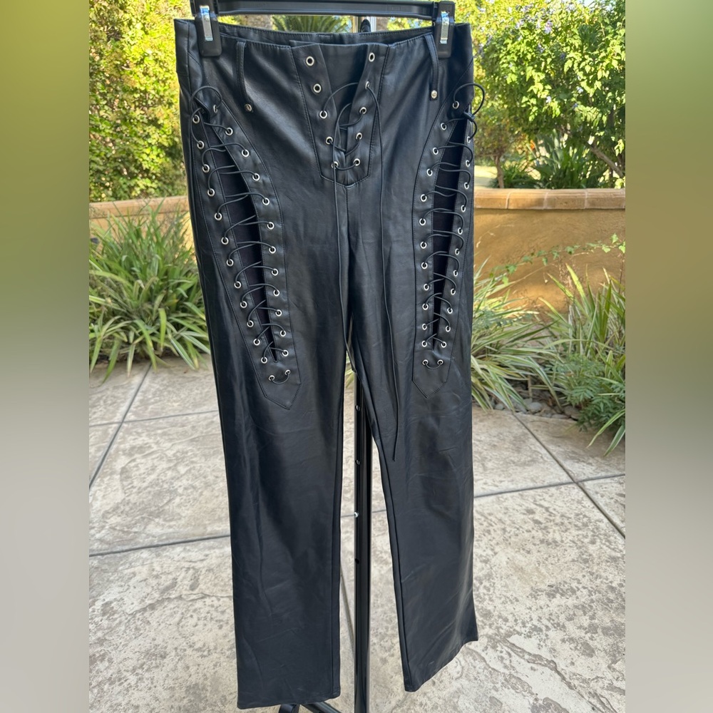 I.AM.GIA Black Lace-Up Pants